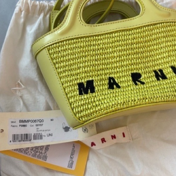 Marni Handbags - Marni Lime Woven Mini Bag